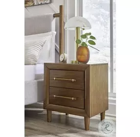 Lyncott Medium Brown 2 Drawer Nightstand