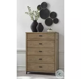 Tomtyn Light Brown 5 Drawer Chest
