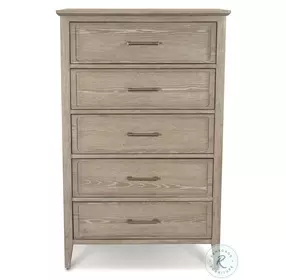 Harborview Glazed Driftwood 5 Drawer Chest