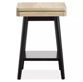 Craftsman Ridge Driftwood and Black Square Accent Table