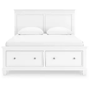Fortman White Storage Panel Bedroom Set