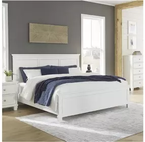 Fortman White California King Panel Bed