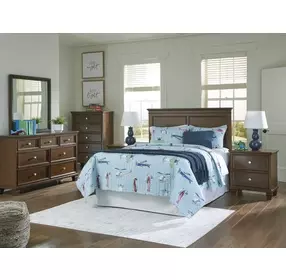 Danabrin Brown 7 Drawer Dresser and Rectangular Mirror