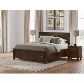 Danabrin Brown Queen Storage Panel Bed