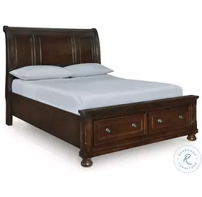 Porter Rustic Brown Storage Sleigh Bedroom Set