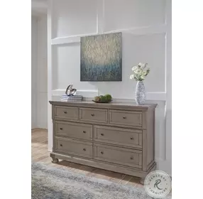 Lettner Light Gray 7 Drawer Dresser