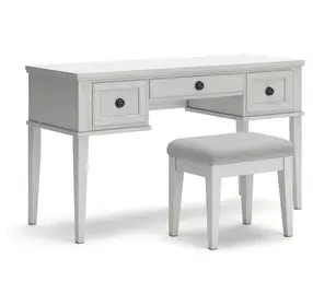 Robbinsdale Antique White Vanity With Stool
