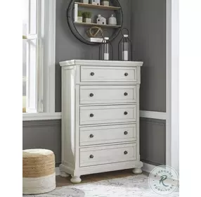 Robbinsdale Antique White 5 Drawer Chest