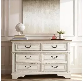 Realyn Chipped White Youth Dresser