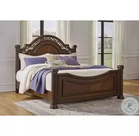 Lavinton Brown Queen Poster Bed