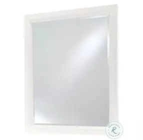 Oceanview Sand and Stark White Rectangular Dresser Mirror