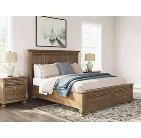 Vandenmore Medium Brown California King Storage Panel Bed