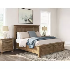 Vandenmore Medium Brown King Panel Storage Bed