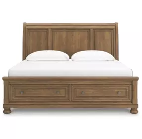 Vandenmore Medium Brown Sleigh Storage Bedroom Set