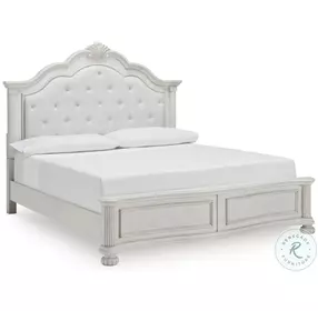 Montelaine Antique White Upholstered Panel Bedroom Set