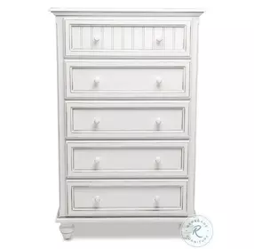 Riviera Blanc 5 Drawer Chest