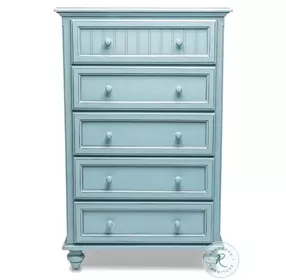 Riviera Bleu 5 Drawer Chest
