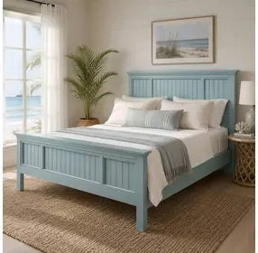 Riviera Bleu King Panel Bed
