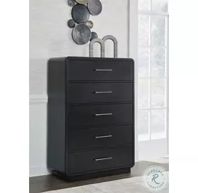 Rowanbeck Black Five Drawer Chest