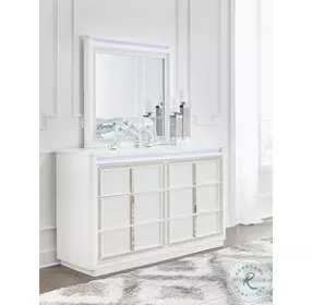 Chalanna White Lacquer Dresser and Mirror