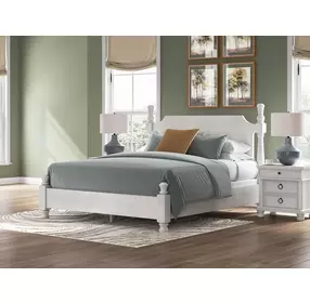 Chadworth Antique White California King Poster Bed