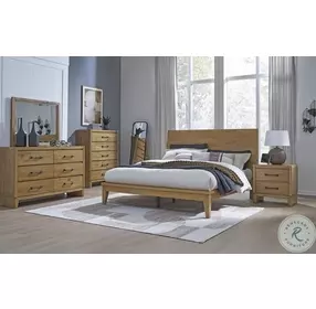 Sherbana Light Brown California King Panel Bed