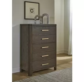 Darimore Burnished Brown 5 Drawer Chest