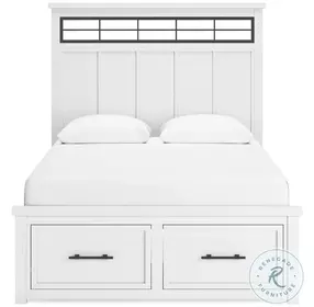 Ashbryn White And Natural Panel Storage Bedroom Set