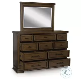 Taffenbrook Medium Brown Dresser with Mirror