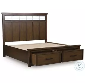 Taffenbrook Medium Brown King Panel Storage Bed