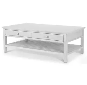 Geneva Distressed White Rectangular Occasional Table Set