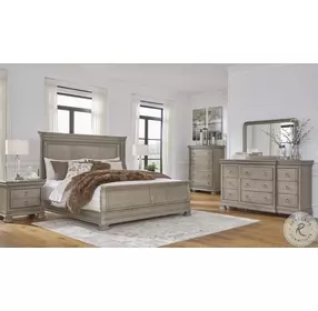 Lexorne Gray King Sleigh Bed