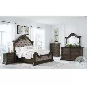 Maylee Dark Brown Dresser with Mirror