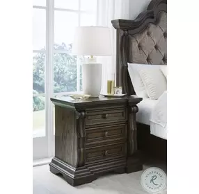 Maylee Dark Brown 3 Drawer Nightstand
