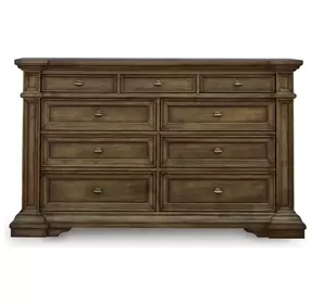 Channley Brown 9 Drawer Dresser