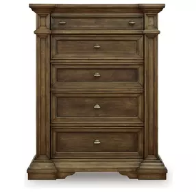 Channley Brown 5 Drawer Chest
