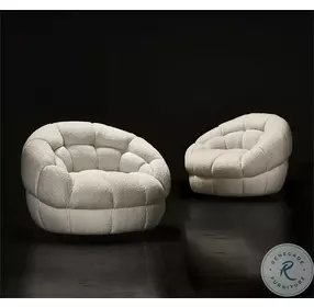 Coco White Swivel Chair