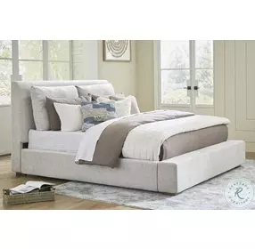 Cabalynn Light Brown King Upholstered Panel Bed