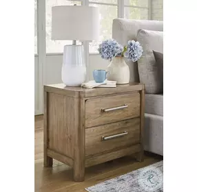 Cabalynn Light Brown 2 Drawer Nightstand