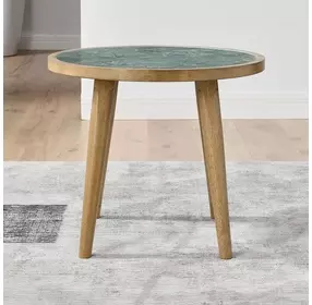 Novato Light Brown Round End Table