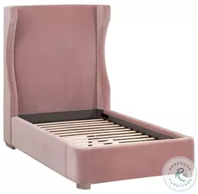 Balboa Petal Velvet Upholstered Twin Platform Bed