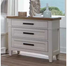 Americana Modern Cotton 3 Drawer Nightstand