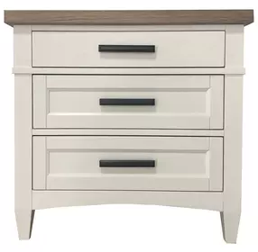 Americana Modern Cotton 3 Drawer Nightstand