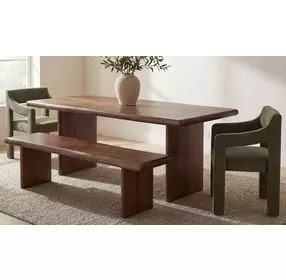 Lila Brown Small Dining Bench