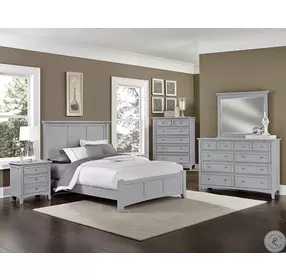 Bonanza Gray King Mansion Bed