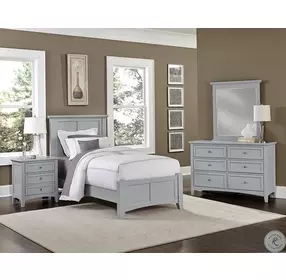 Bonanza Gray 2 Drawer Nightstand