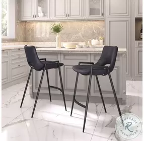 Desi Black Counter Height Stool Set of 2