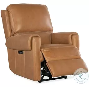 Waverly Light Brown Power Recliner with Power Headrest