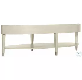 East Hampton Cerused Linen Oval Occasional Table Set