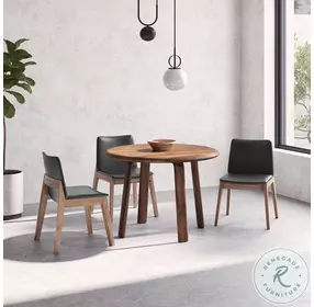 Deco Black Eco Leather Dining Chair Set Of 2